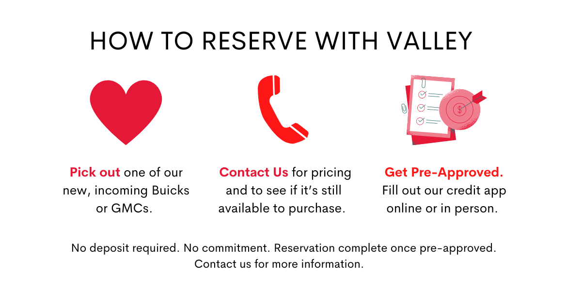 Valley Buick GMC Reservation Proccess.